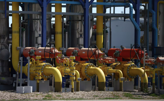 Hệ thống lắp đặt khí đốt tại cơ sở lưu trữ khí ngầm Cavern Underground Gas Storage (CUGS) Kosakowo, gần Debogorze, Ba Lan ngày 30/4/2022. Ảnh chụp ngày 30/4/2022. REUTERS/Kacper Pempel.”