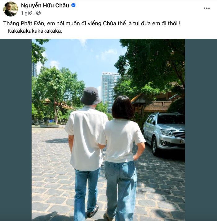 Hình ảnh được NSƯT Hữu Châu chia sẻ mới đây khiến dân tình rần rần.