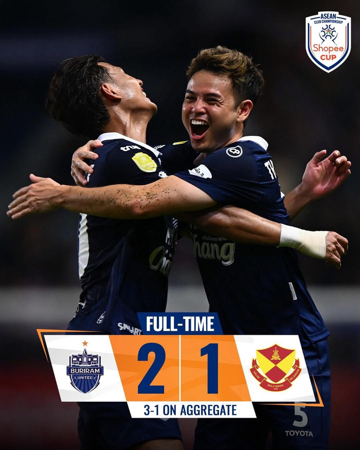 Theerathon Bunmathan cho thấy đẳng cấp và vai trò thủ lĩnh khi ghi bàn giúp Buriram United ngược dòng đánh bại Selangor để vô địch các CLB hàng đầu Đông Nam Á. Ảnh: ASEAN United FC