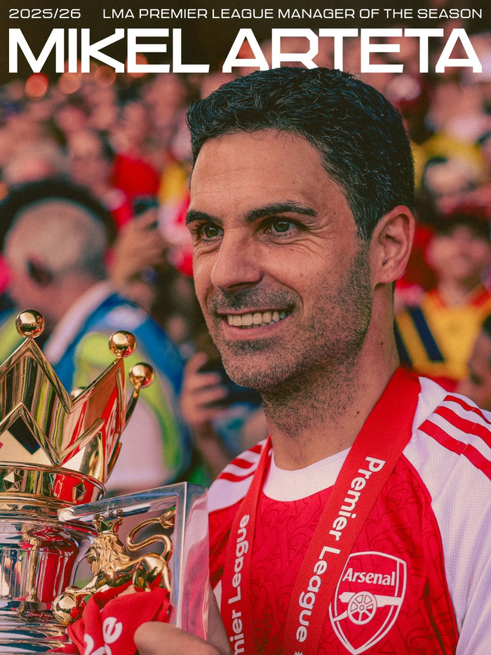 Arteta&nbsp;đã giúp Arsenal vô địch Ngoại hạng Anh. Ảnh: &nbsp;Arsenal FC&nbsp;