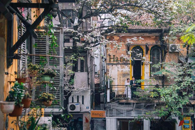Những góc phố nên thơ ở Hà Nội.