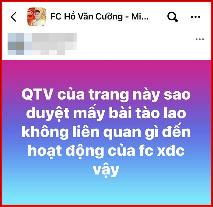 Nhóm FC hơn 100 nghìn người của Hồ Văn Cường bức xúc Ảnh 3