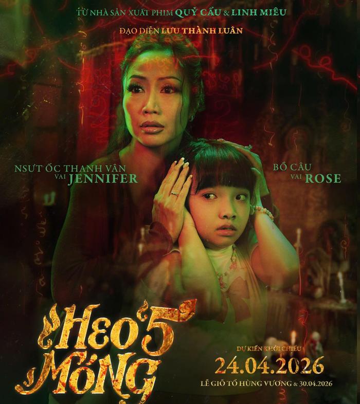 Ốc Thanh Vân có nhiều thay đổi về hình ảnh cho vai diễn mới trong Heo 5 Móng. Ảnh: FBNV