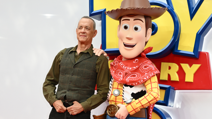 Tom Hanks tại sự kiện ra mắt phim Toy Story 5 ở London. Ảnh: Getty.