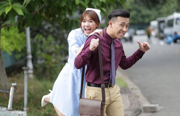 Đã gần 10 năm kể từ lần Trấn Thành và Hari Won xuất hiện chung với vai trò nổi bật trên màn ảnh rộng. Ảnh: NSX