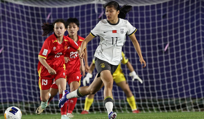 U17 nữ Việt Nam đã không thể tạo nên bất ngờ khi để thua 0-3 trước U17 nữ Trung Quốc ở lượt trận thứ hai bảng A giải U17 nữ châu Á 2026. Ảnh: AFC