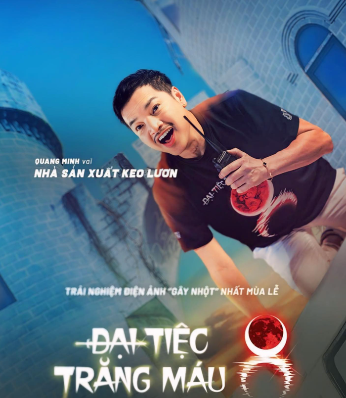 Trong Đại Tiệc Trăng Máu 8, nghệ sĩ Quang Minh đảm nhận vai Cao Lương - một nhà sản xuất phim thực dụng (Ảnh: FBNV).