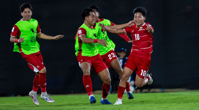 Indonesia đã tạo nên cú sốc lớn tại giải U17 châu Á 2026 khi đánh bại Trung Quốc với tỷ số 1-0, dù phải chịu sức ép gần như suốt cả trận. Ảnh: AFC
