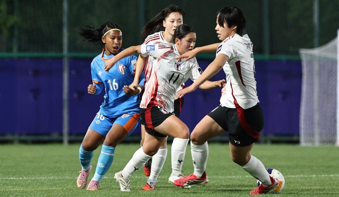 U17 Nhật Bản đã chính thức giành vé vào tứ kết giải U17 nữ châu Á 2026 sau chiến thắng thuyết phục 3-0 trước U17 nữ Ấn Độ ở lượt trận thứ hai bảng B. Ảnh: AFC