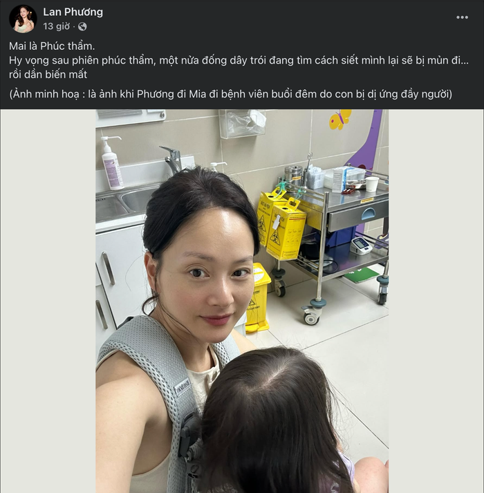 Lan Phương chia sẻ dòng trạng thái mới về phiên phúc thẩm. Ảnh: FBNV