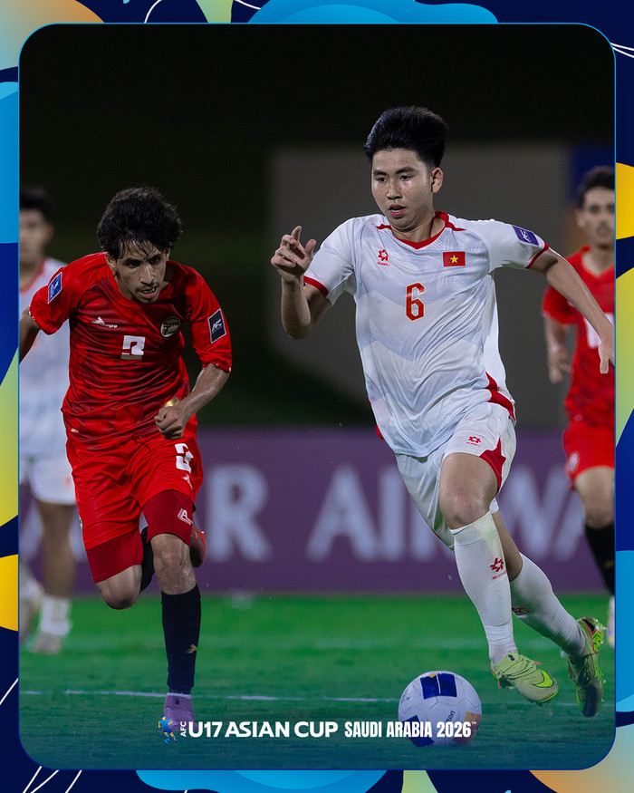U17 Việt Nam đang nắm lợi thế rất lớn trong cuộc đua giành vé dự U17 World Cup 2026 sau lượt trận mở màn bảng C giải U17 châu Á. Ảnh: AFC