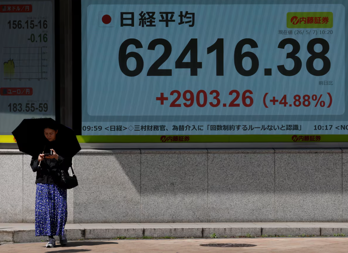 Thị trường chứng khoán thế giới phần lớn đi lên trong phiên giao dịch ngày 7/5 (Ảnh: Reuters).