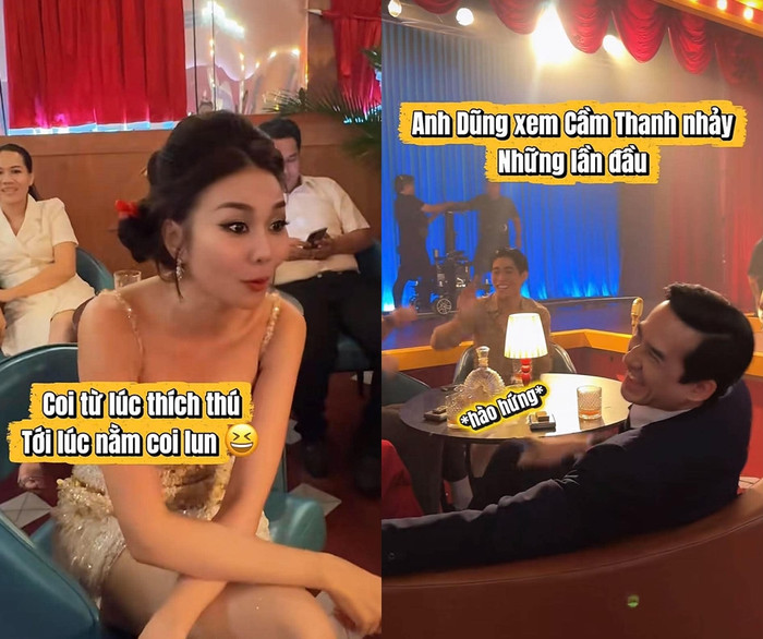 Khoảnh khắc hậu trường của Lương Thế Thành cùng Thanh Hằng.