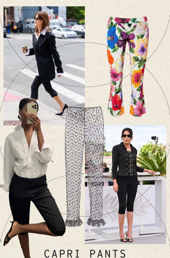 Quần capri quay trở lại mạnh mẽ trên cả thảm đỏ lẫn đường phố.&nbsp;Ảnh: Who What Wear UK