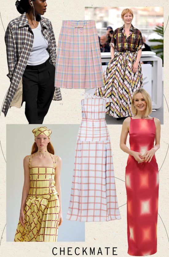 Họa tiết kẻ caro tiếp tục trở thành điểm nhấn của mùa hè. Ảnh: Who What Wear UK