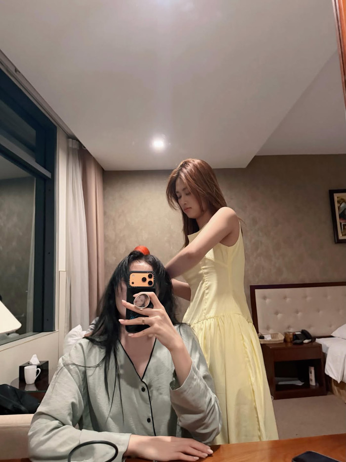 Thiên Ân không ngần ngại chăm sóc Kỳ Duyên. Ảnh: IGNV