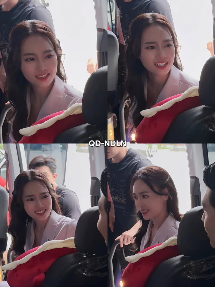 Ninh Dương Lan Ngọc thể hiện tâm trạng vui vẻ khi xuất hiện tại phim trường. Ảnh: Queendom - Ninh Dương Lan Ngọc Fanpage