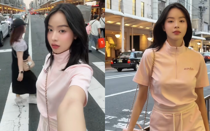 Thanh Thủy tự tin khoe visual xinh đẹp trong chuyến công tác tại Nhật Bản. Ảnh: IGNV