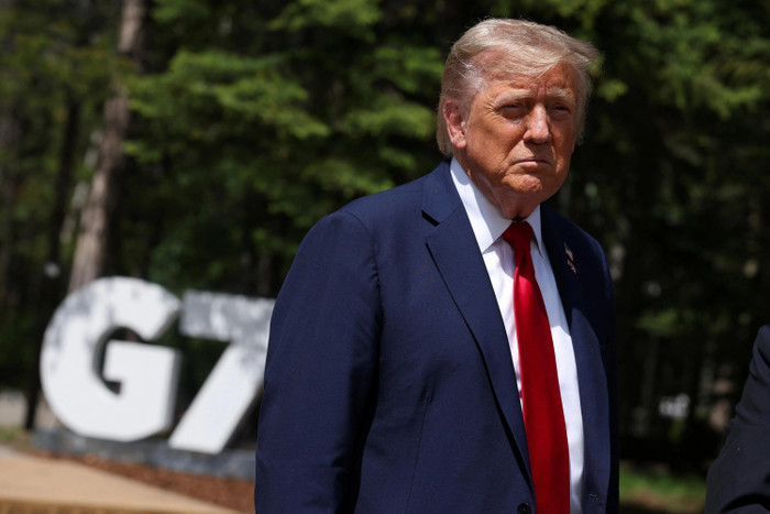 Tổng thống Mỹ Donald Trump tại hội nghị thượng đỉnh G7 ở Alberta, Canada, ngày 16 tháng 6 năm 2025. ẢNH: REUTERS