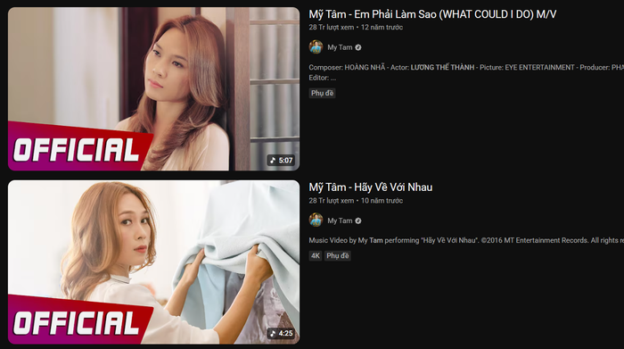 2 MV Hãy về với nhau và Em phải làm sao cũng đạt lượt xem khủng.