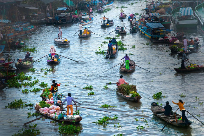 Cảnh đẹp ở chợ nổi Cái Răng