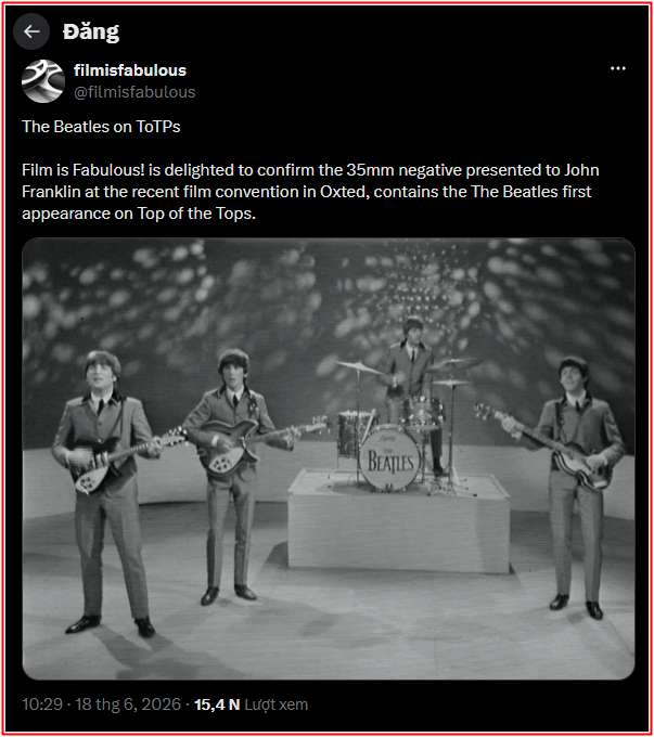 Phát hiện thước phim của The Beatles sau hơn 60 năm thất lạc Ảnh 2