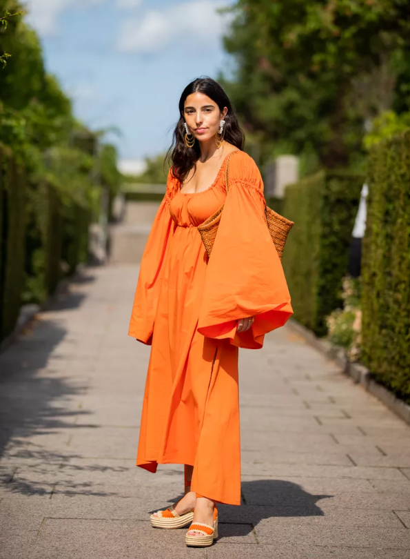 Bettina Looney tại Tuần lễ thời trang Copenhagen. Ảnh: Getty Images