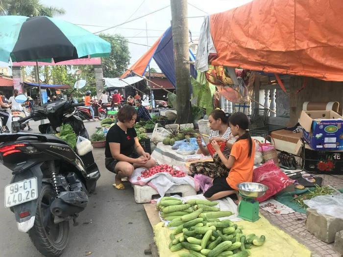 Khung cảnh chợ quê ở Bắc Ninh.
