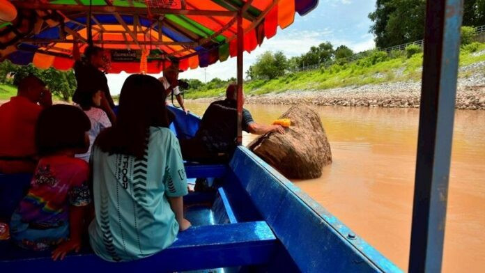 Nhiều du khách kéo đến chiêm ngưỡng gốc cây, cầu may mắn.