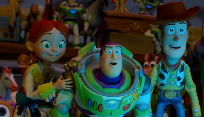 Jessie, Buzz và Woody bị Lilypad mê hoặc trong Toy Story 5. Ảnh: Disney/Pixar