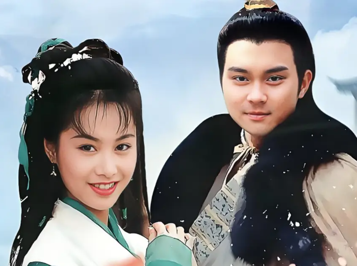 Hoàng Dung và Quách Tĩnh trong bộ phim truyền hình kiếm hiệp kinh điển Anh Hùng Xạ Điêu phiên bản năm 1994 do đài TVB (Hồng Kông). Ảnh: Sohu