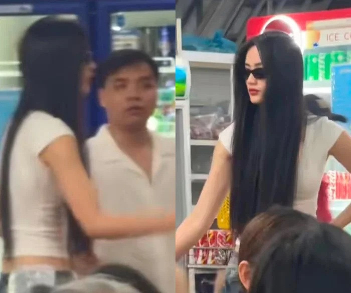Ý Nhi được bắt gặp đi du lịch Hồ Tràm cùng bạn trai. Trong clip, cô diện chiếc áo được cho là trùng khớp với loạt ảnh vừa đăng tải. (Ảnh từ TikTok @kimanhkid)