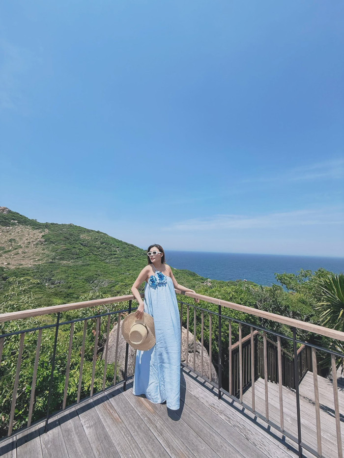 Thúy Diễm tận hưởng chuyến 'babymoon' sang chảnh, góc chụp nào cũng toát lên vẻ viên mãn. (Nguồn: FBNV)