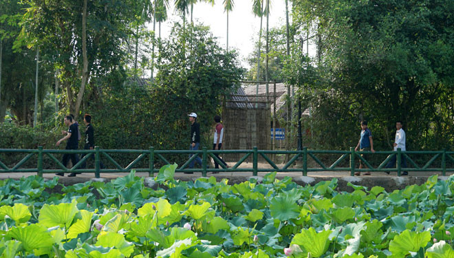 Không gian làng sen quê Bác