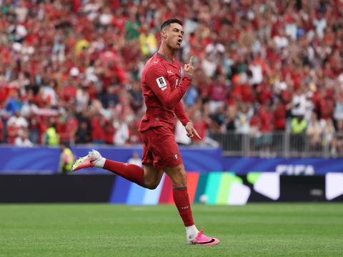 Siêu sao người Bồ Đào Nha Ronaldo chia sẻ cảm xúc sau cú đúp giúp đội nhà vùi dập Uzbekistan 5-0 tại World Cup 2026. Ảnh: FIFA