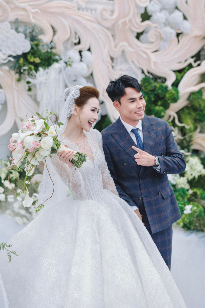 Đám cưới của MC Huyền Trang và cầu thủ Đức Huy từng nhận được sự quan tâm từ phía khán giả. Ảnh: FBNV