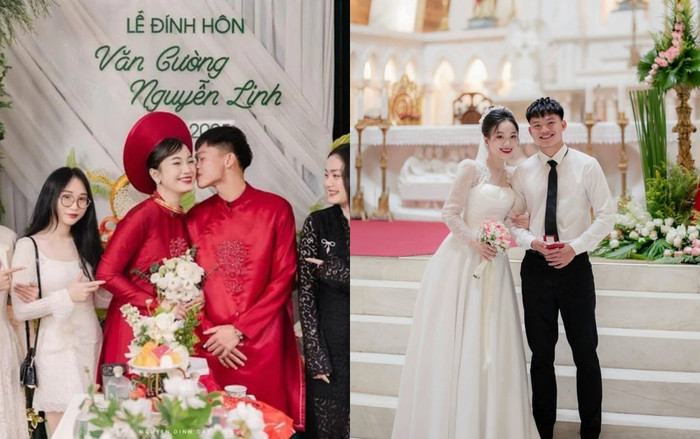 Cô giáo Nguyễn Linh - bà xã của cầu thủ Hồ Văn Cường.
