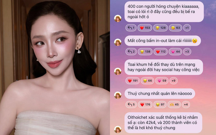 Tóc Tiên thể hiện sự dí dỏm khi chia sẻ về việc thành viên của kênh broadcast bị giảm. Ảnh: IGNV