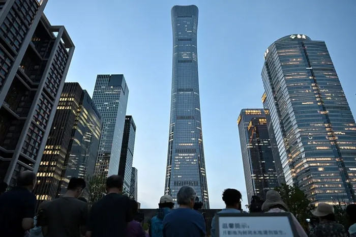 Tòa nhà China Zun, với 108 tầng, là tòa nhà cao nhất Bắc Kinh (Ảnh: AFP)&nbsp;