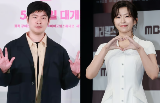 Cặp đôi đũa lệch mới của showbiz Hàn.Ảnh: Star News