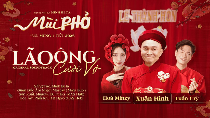 Hòa Minzy hội ngộ NS Xuân Hinh và Tuấn Cry trong nhạc phim Mùi phở.