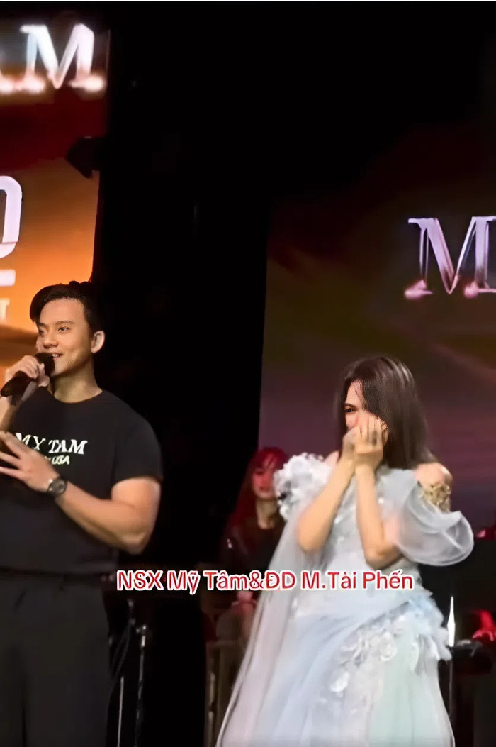 Mai Tài Phến xuất hiện tại liveshow của Mỹ Tâm ở Mỹ. (Ảnh chụp từ clip binhtamcamthau)