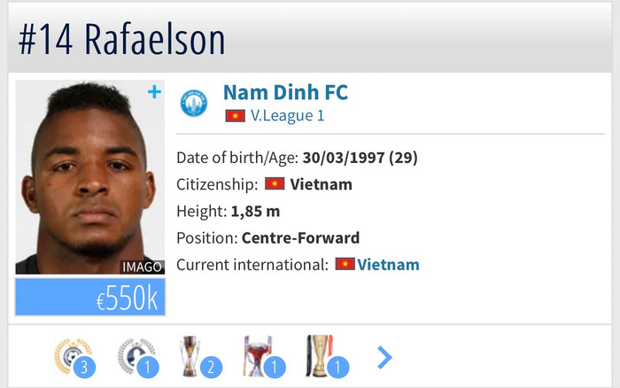 Theo thông tin mới nhất từ Transfermarkt, Nguyễn Xuân Son tiếp tục bị điều chỉnh giảm giá trị chuyển nhượng. Ảnh chụp màn hình
