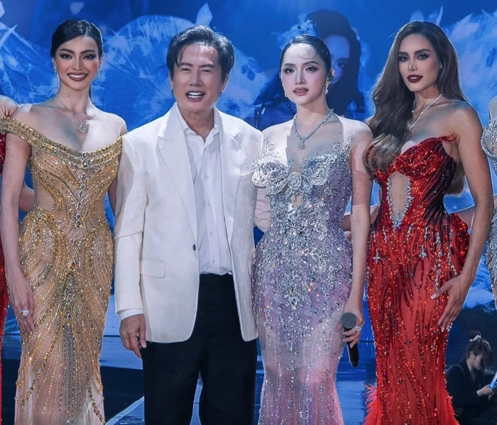 Hương Giang đã mời ông Nawat và một số nàng hậu, khách mời nổi tiếng về dự fan meeting vừa qua. Ảnh: IGNV