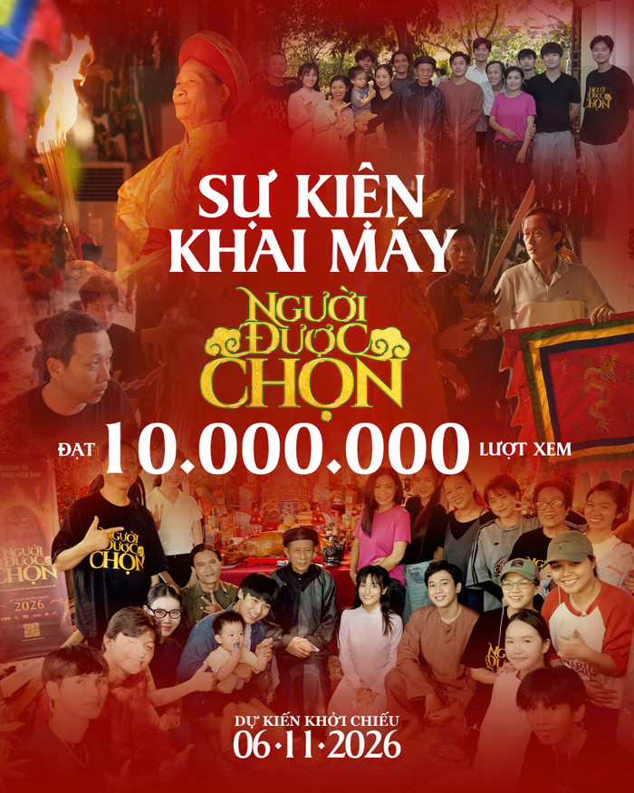 Sự kiện khai máy Người được chọn thu hút sự quan tâm lớn khi ghi nhận hơn 10 triệu lượt xem trên các nền tảng.