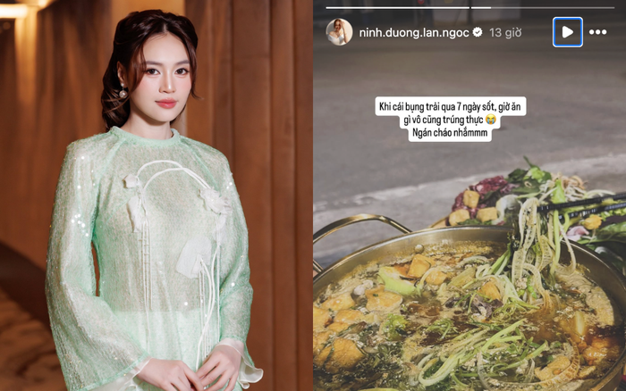 Ninh Dương Lan Ngọc gặp khó khăn trong việc ăn uống sau khi bị sốt. Ảnh: IGNV