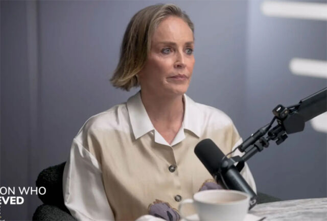 Sharon Stone xuất hiện trên podcast của David Begnaud mới đây.
