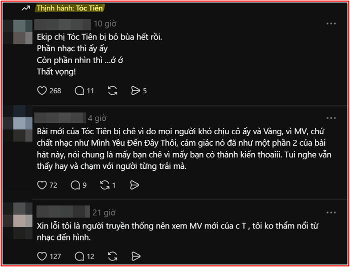 Thất vọng với ca sĩ Tóc Tiên Ảnh 5