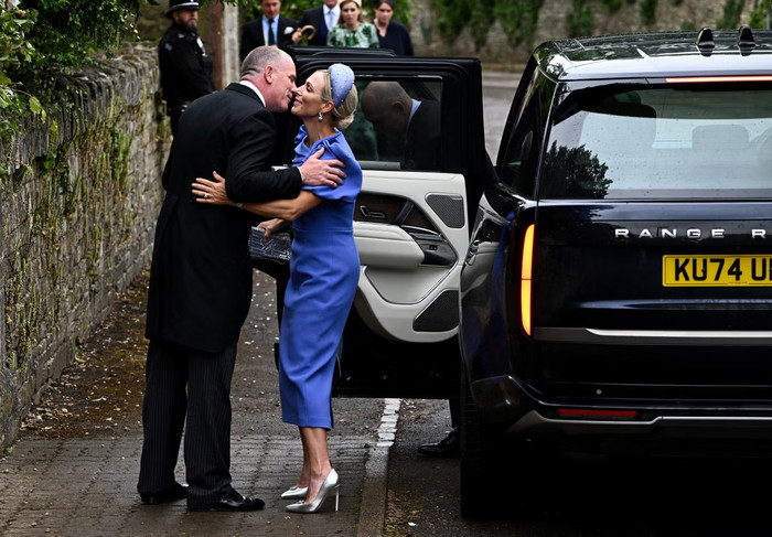Zara Tindall đến dự đám cưới của con trai Công nương Anne, Peter Phillips và Harriet Sperling (Ảnh: Reuters)
