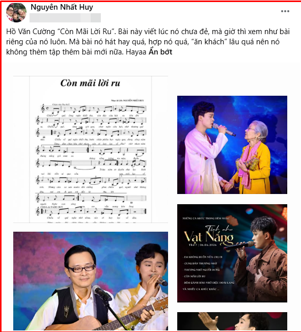 Nhạc sĩ gạo cội tuyên bố về Hồ Văn Cường: 'Nó không thèm tập thêm bài mới nữa' Ảnh 1